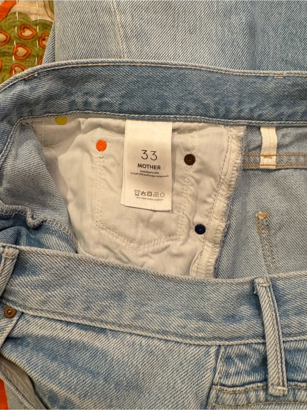 MOTHER Snacks Lil Lemon Twist Jeans NWOT - Picture 11 of 12
